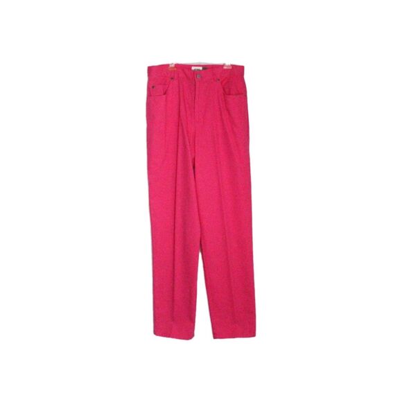Evan Picone Twill Pants Straight Leg Pink High Waist 5 Pocket Size 10 NWT - Picture 2 of 13